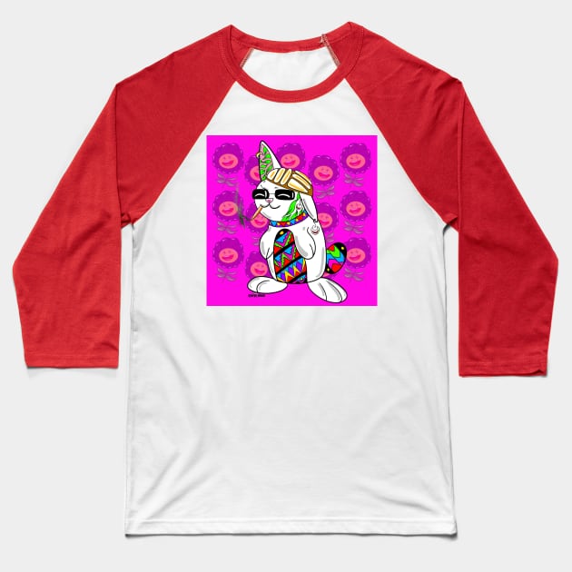 colores and the bunny ecopop Baseball T-Shirt by jorge_lebeau